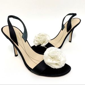 Kate Spade Rosette Black and Cream Heels